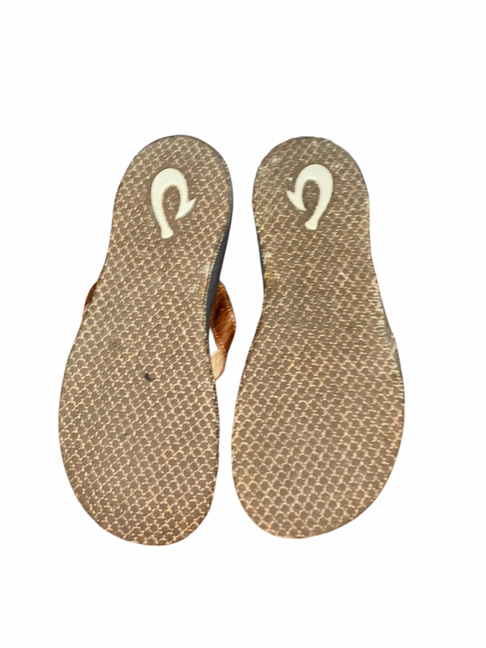 OluKai Paniolo Leather Flip Flop Sandals Brown Womens US 8 EU 38 - Picture 2 of 3